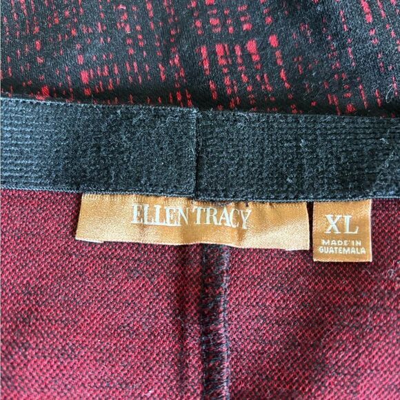 Ellen Tracy red and black elastic waist skirt XL - Picture 4 of 6